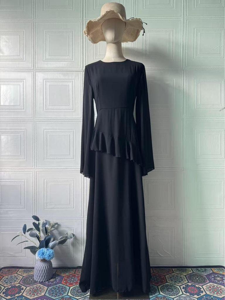 Elegant 2025 Autumn Long Sleeve Slim Fit Waist-cinching Dress for Women