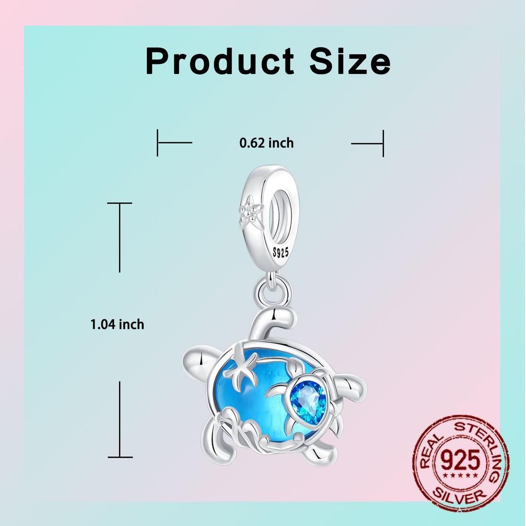 copper Bohemian Sea Turtle Protection Good Luck Pendant Charm Compatible With Authentic Charm Bracelets Women Do It Yourself Jewellery Gift