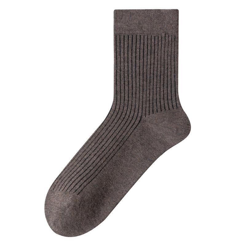 Cotton Autumn and Winter Pure Cotton Socks, Men's Mid-calf Anti-odor Winter Thickened Business Long Socks, All Cotton