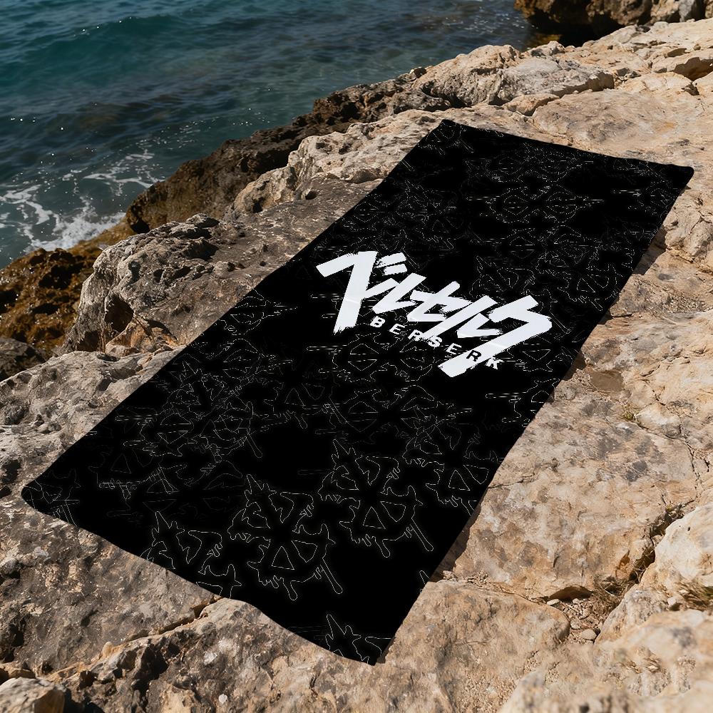 B-ber-serk-k game Towel Large Quick-Drying Microfiber G-guts soft Beach Towel for Travel Fitness Sauna Bathing Camping