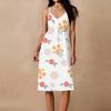 Women's Spaghetti Strap Backless Bow Loose Casual Beach Holiday Dress Sundress