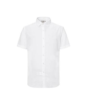 Dagseusyeocheu Rayon Blend Easy Care Stretch Solid Dress Short Sleeve Shirt Slim Fit_Dls2Shds601A1