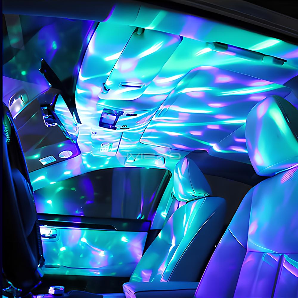 Car USB Ambient Light DJ RGB Mini Colorful Music Sound Led Apple USB Interface Holiday Party Atmosphere Interior Dome Trunk Lamp Neon Lights 4
