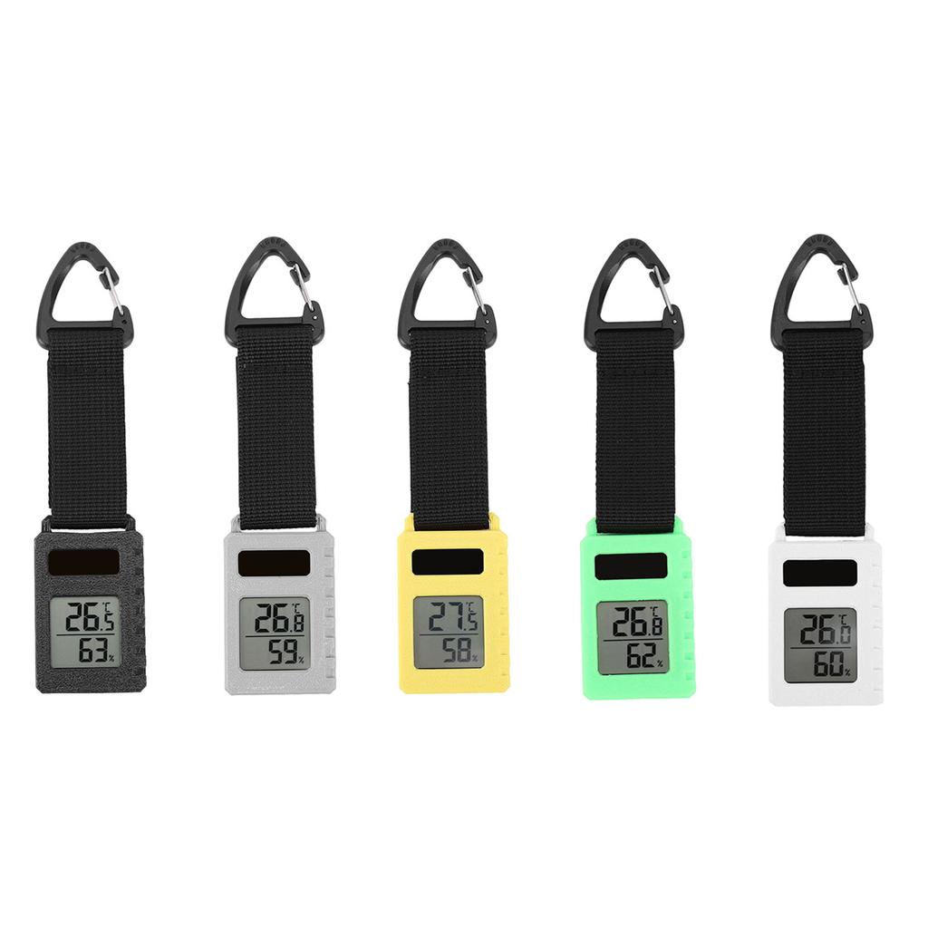 Pocket Thermometer with Carabiner Clip Portable Mini Thermometer Ultra Light 30g Travel Mountaineering Vehicle Pendant Keychain