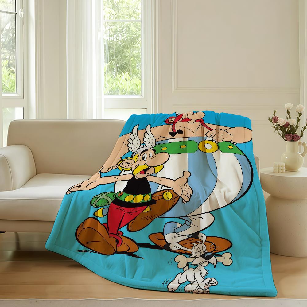 Cartoon Cute A-Asterix Blanket For Sofa Office Bed Plane Travel Sleep Read Relax Camping Soft And Warm