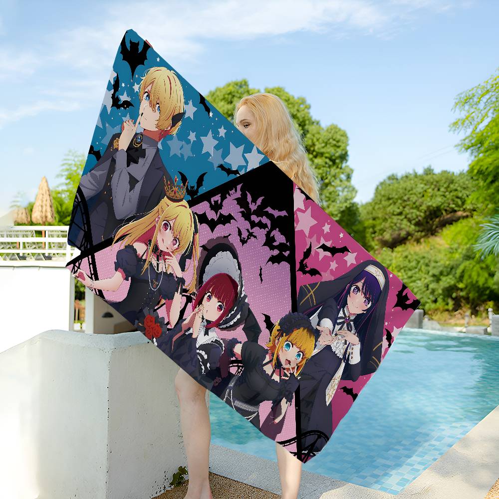 Anime O-Oshi No K-Ko Microfiber Printed Beach Towel Mountain Climbing Yoga Beach Swimming Running Absorbent Soft Towel