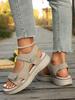 Women's 2026 Summer Velcro Sandals: Large Size, Comfortable, Lightweight, Breathable Beach Shoes with Thick Sole