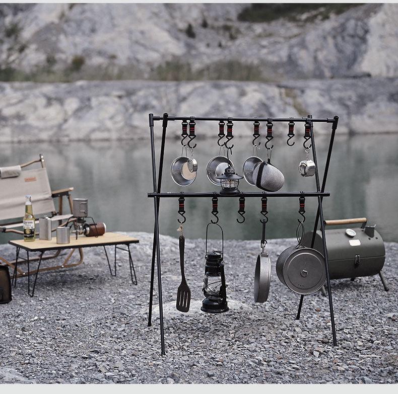 Mountain Fun Portable Folding Camping Tripod Rack and Lamp Hanger