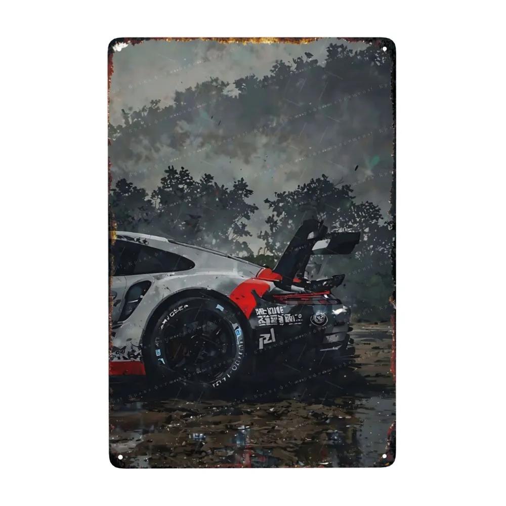Metal Interior Sports Car Nameplate 20x30cm