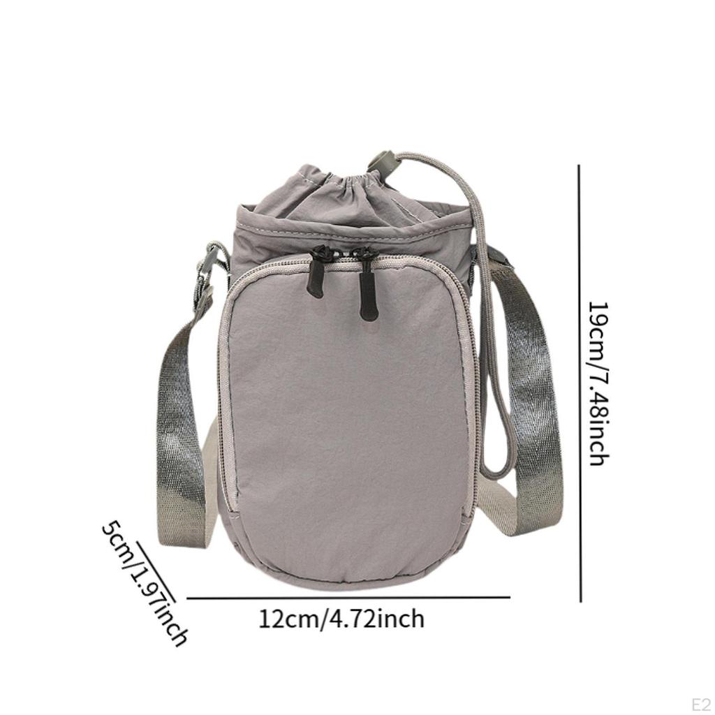 Water Bottle Holder Bag with Strap Modern Gym Accessories for Hiking Shopping