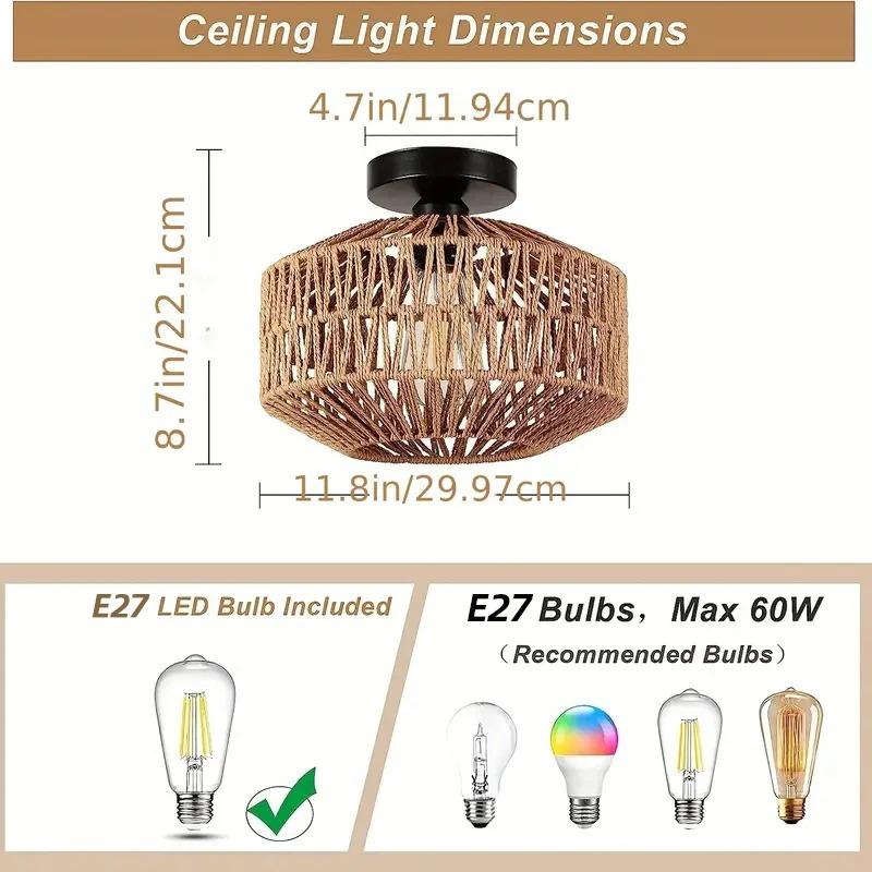 IRALANr Modern Ceiling chandelier environmentally friendly paper Ceiling Lamp for room kitchen living room dining room E27 base