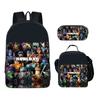 Roblox 3-teiliges Rucksack-Set mit Federmäppchen und Beutel, 40x11x30cm, Mehrfarbig, Schulbedarf für Kinder