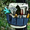 Portable Garden Tool Bag Bucket Multiple Pockets for Easy Access Reinforced and Waterproof Gardening Bag