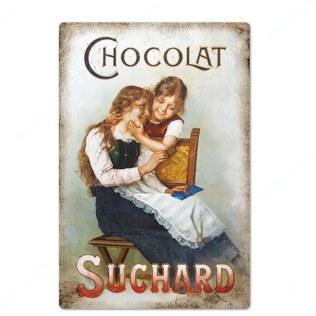 Metal Tin Signs Plaque Chocolate Fortin Wall Decoration Vintage Iron Painting Art Posters for Man Cave Home Cafe Garden Club Bar