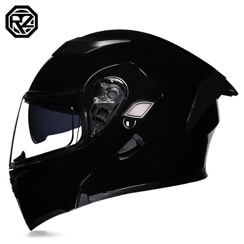 ORZ Motorcycle helmets Double Visors Modular Flip Up helmet DOT approved Full face casque moto racing Motocross helmet DOT