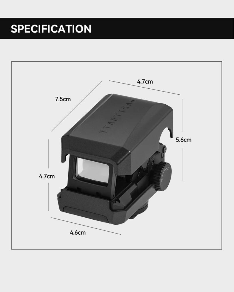 TTArtisan Dot Sight Telephoto Photography Cold Shoe Locking 5 Brightness Auto Sleep Compatible with and Canon Cameras Accessory, Mount, Design,