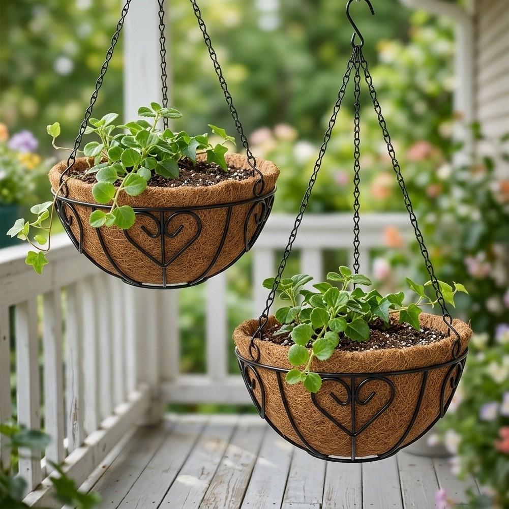 Air And Water Permeability Hanging Flower Pot Iron Basket