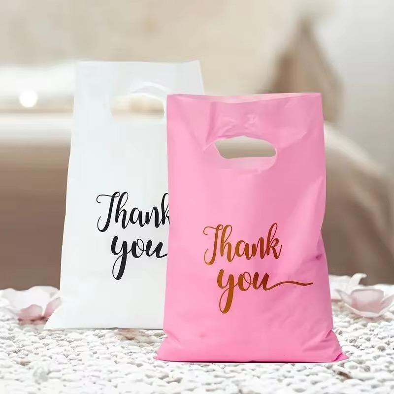 10/20/50PCS Thank You Gift Bags Handheld Shopping Bag Birthday Partie Wedding Anniversary Christmas Thanksgiving Gift Packaging