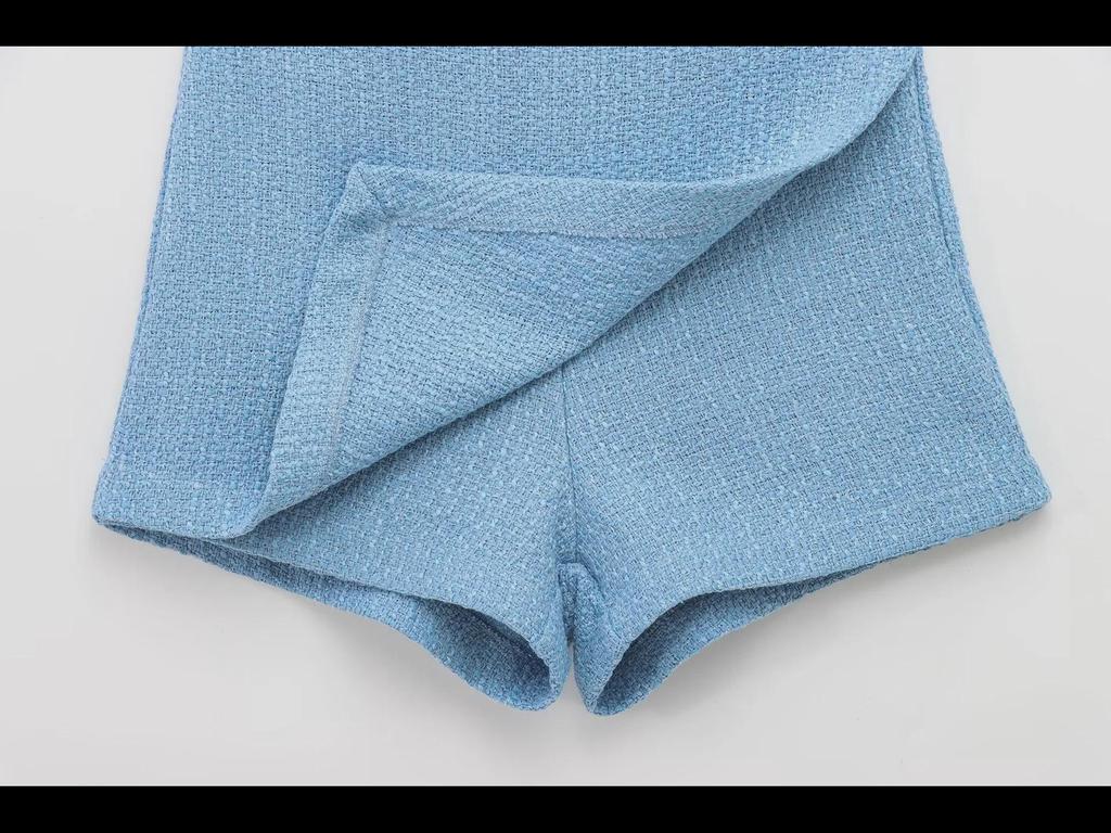 ZA Women's European & American Style Textured Shoulder Pad Jacket + Skirt/Pants Set