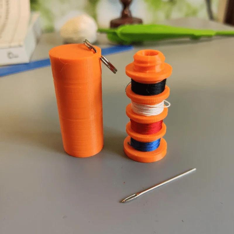 Keychain Portable Sewing Kit, Mini Sewing Set for Clothes & Buttons Mending, Sewing Storage Bag