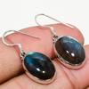 Natural Labradorite Gemstone 925 Solid Sterling Silver Gift Earring 1.25" N4f96