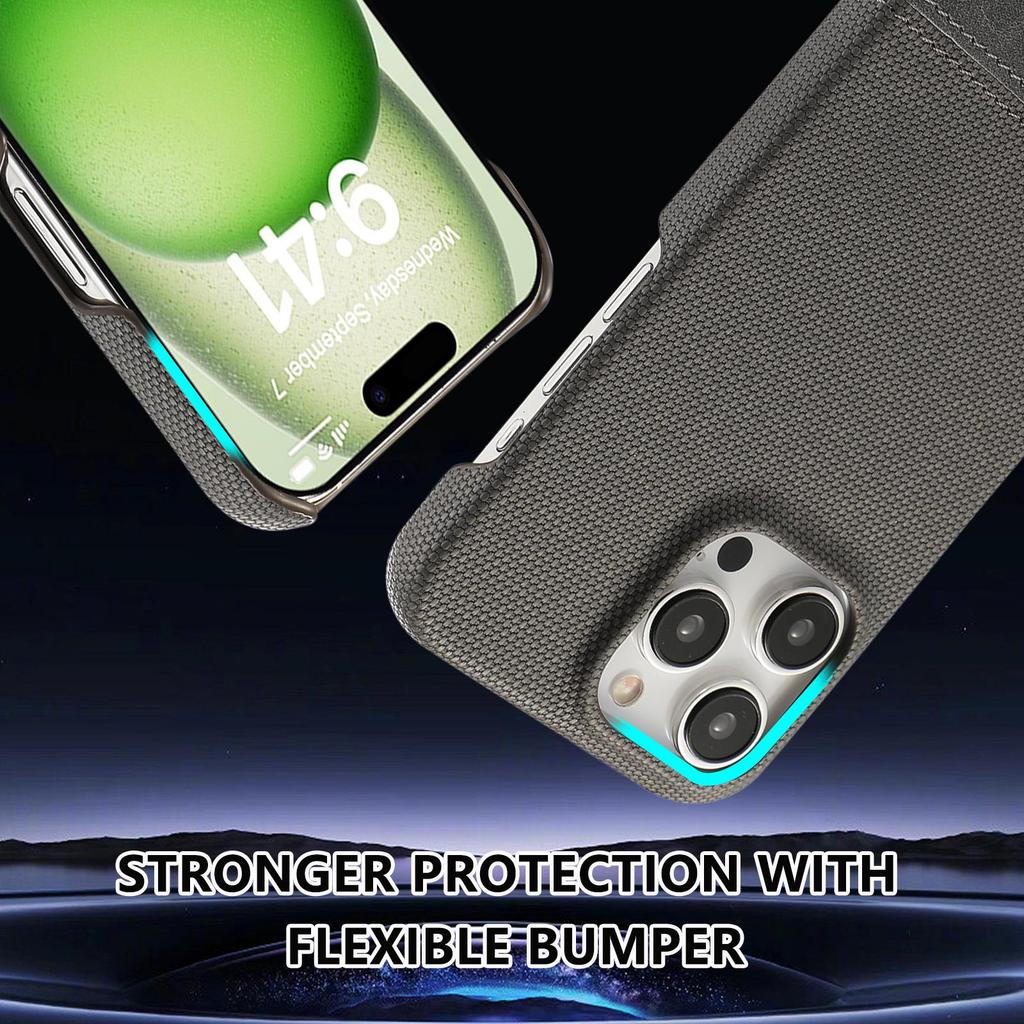 Patchwork Faux Leather Anti-Slip Phone Case for Apple 17 Pro Max/16/15/14 Pro/13/12, Trendy Half-Covered Hard Design