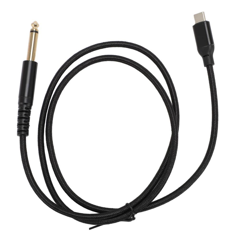 Compatible 1/4 Inch USB C to TS Cable Plug and Play USB Type C Audio Cable USB C to 6.35mm Cable Electric Guitar