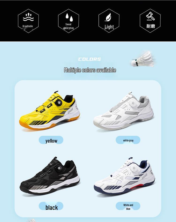Scarpe da Badminton e Tennis Leggere e Traspiranti da Uomo con Fibbia Rotante