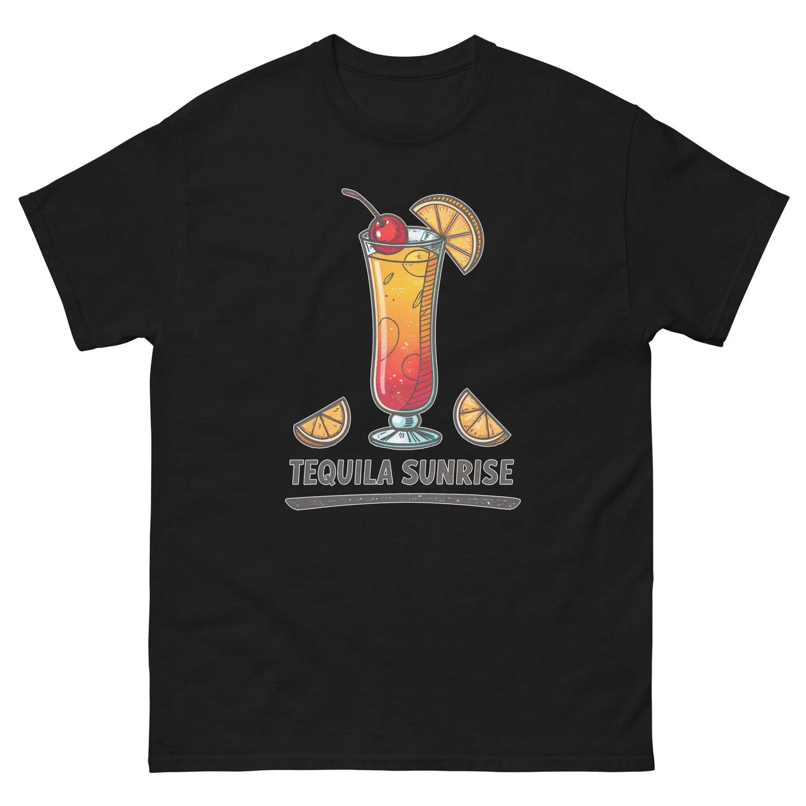Tequila Sunrise Drink Delicious Popular Beverage T-Shirt L