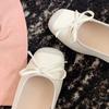 Fashion Shoes Increased Internal Mules For Women 2025 Ladies' Slippers Cover Toe Butterfly-Knot Silver Mary Janes Butterfly-knot