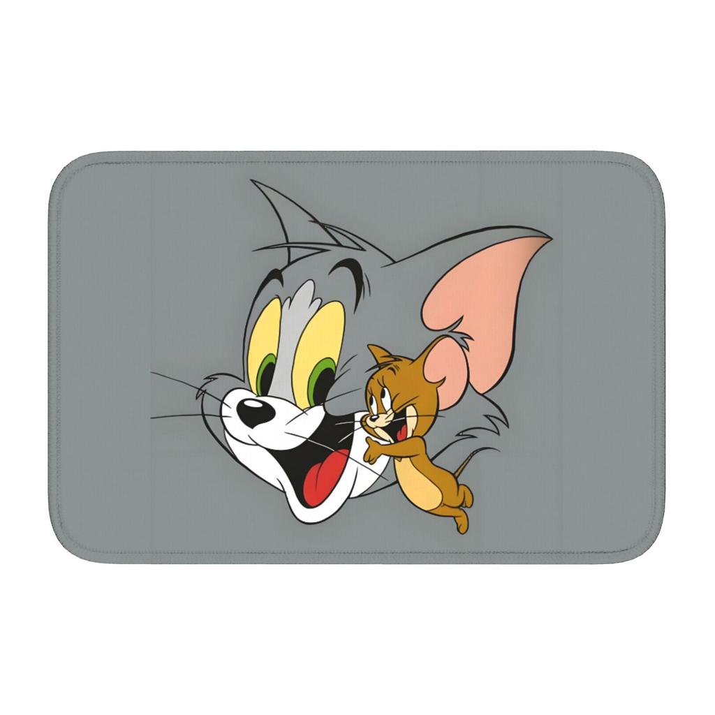 Custom  Cat And Mouse Doormat Anti-Slip Entrance Welcome Kitchen Bath Floor Door Mat  Toilet Living Room Carpet Rug