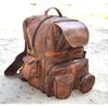 Brown Leather Backpack: Large Travel Laptop Rucksack