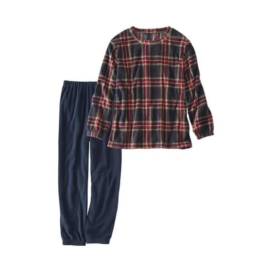 [Nissen] Pajamas/Roomwear Set Women s Fluffy Fleece Roomwear Top and Bottom Set