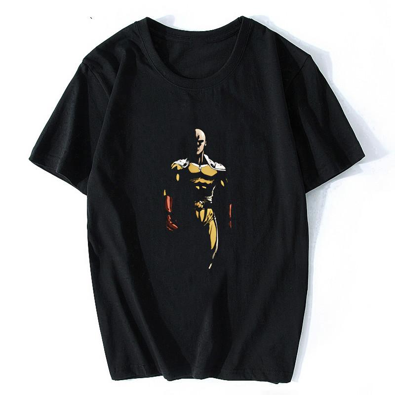 One Punch Man Black T Shirt Men Printed Streetwear Harajuku T Shirt Camiseta Masculina Tee Shirt 2XL