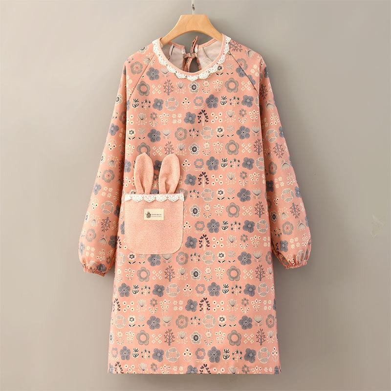 Canvas Long Sleeve Apron With Straps Oil Proof Wear Resistant Breathable Kitchen Fashion Home Work Uniform Waist Apron