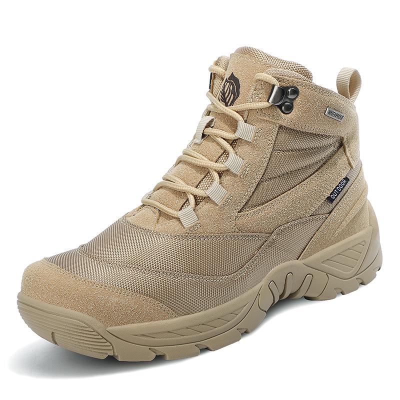 Outdoor Military Boots Men's Large Size Combat Boots High-top Desert Boots Lightweight Mountaineering Casual Shoes Men