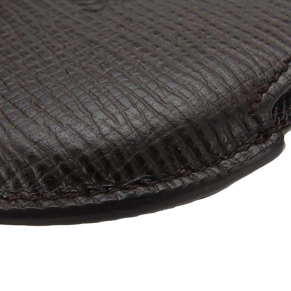 Used LOEWE Coin Case Leather Brown Brown Anagram