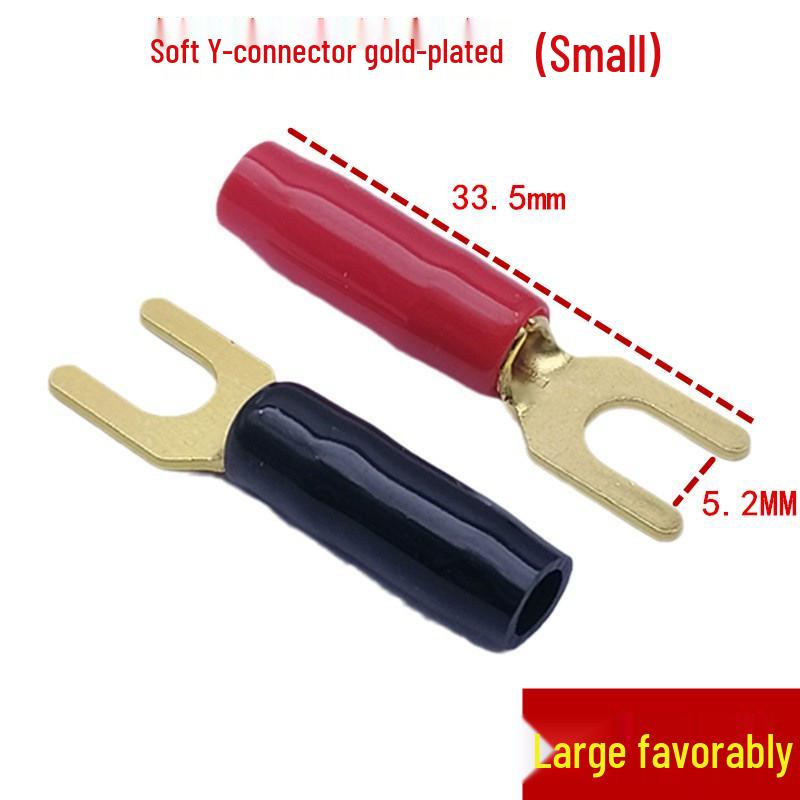 

Компактный мягкий резиновый акустический кабель с красными, черными и позолоченными медными разъемами (Y-тип, U-тип, штекер типа «банан») Black Rubber