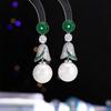 Women's Light Luxury Design Elegant Imitation Pearl Pendant Earrings Fashionable And Versatile Niche Design Earrings