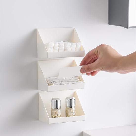 1/2/3-teiliger Aufbewahrungs-Organizer zur Wandmontage, durchsichtige Aufbewahrungsbox, stark belastbar, einfach zu installierender Organizer für Badezimmerschränke und Regale