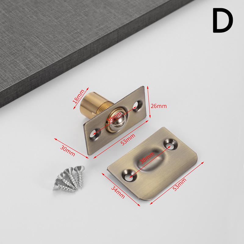 Door Top Bead Stainless Steel Pure Copper Spring Invisible Door Beads Lock Closet Ball Catch Latch For Door Improvement Hardware