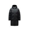 Solid Color Zipper Hooded Long Sleeve Down Jacket Unisex Outerwear Basic-Black 172517902-3