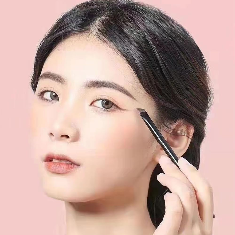 WFGKPXC Makeup Brush Eyeliner Brush Eyebrow Brush Easy to Makeup Brush for Makeup and Professionals Suitable for and Powder Set & (3-Piece Set) -