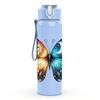 1PC Bright Color Butterfly Wing Print 750ml Color Plastic Sports Water Bottle Leakproof Flip Straw Lid Suitable for Sports Office Home Use