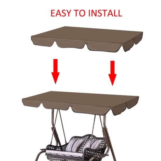 UV Blocking Waterproof Swing Chair Top Cover Balcony Canopy Dustproof Sun Shade