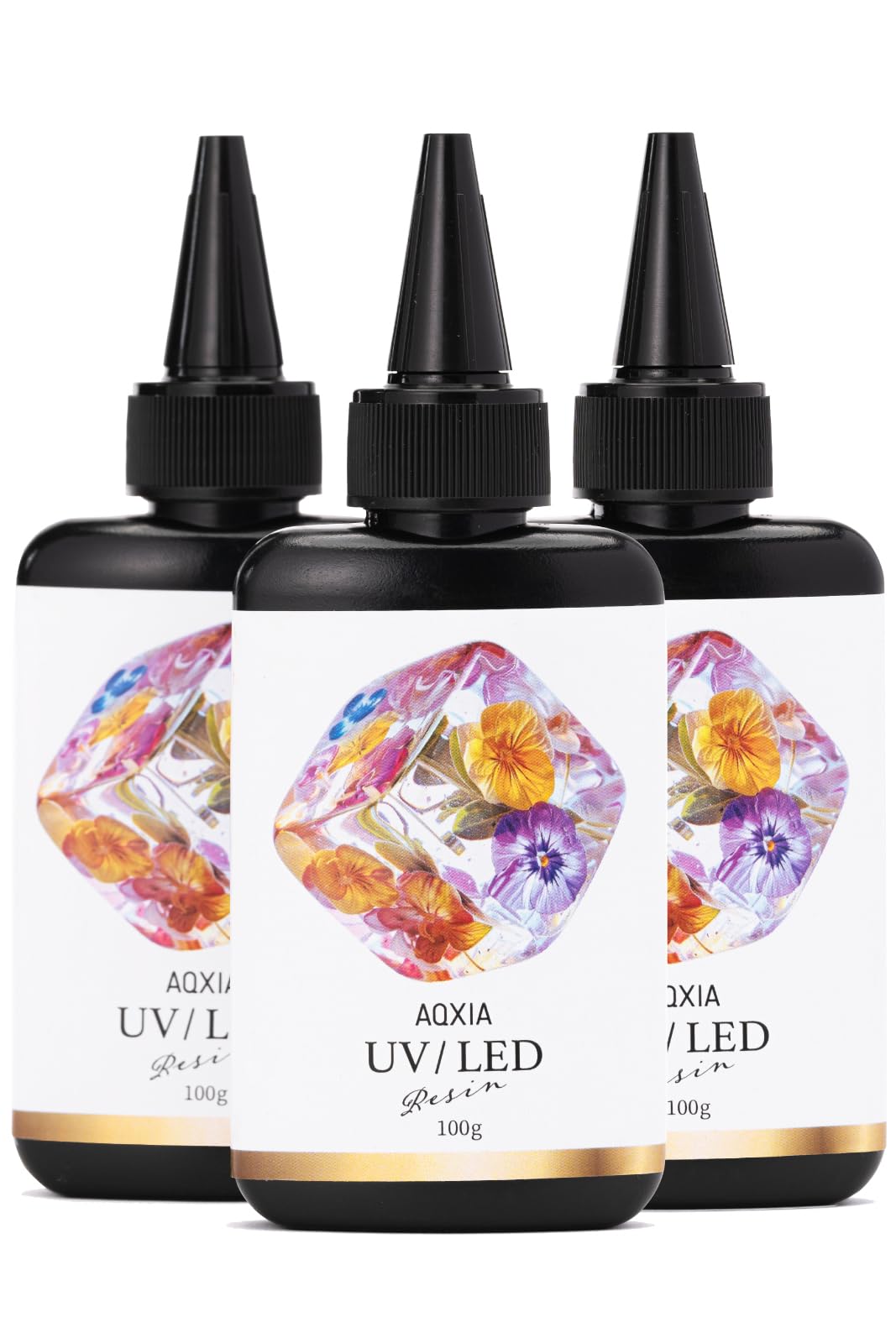 AQXIA [Recommended by Resin Artists] UV/LED Compatible UV Resin Set, Large Capacity 300g