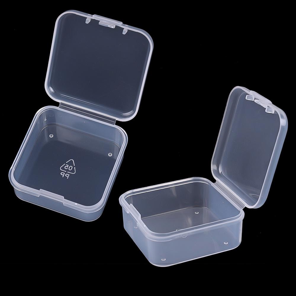 10pcs Plastic Storage Box Mini Transparent Jewelry Beads Earring Ring Dustproof Container Earplugs Packaging Boxes Organizer