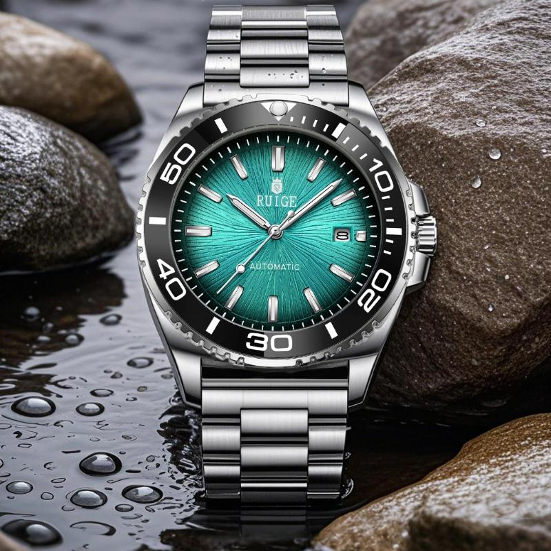 Mode Herren Vollautomatische Mechanische Uhr Edelstahl Kalender Herren Nachtlicht Wasserdichte Vielseitige Uhr