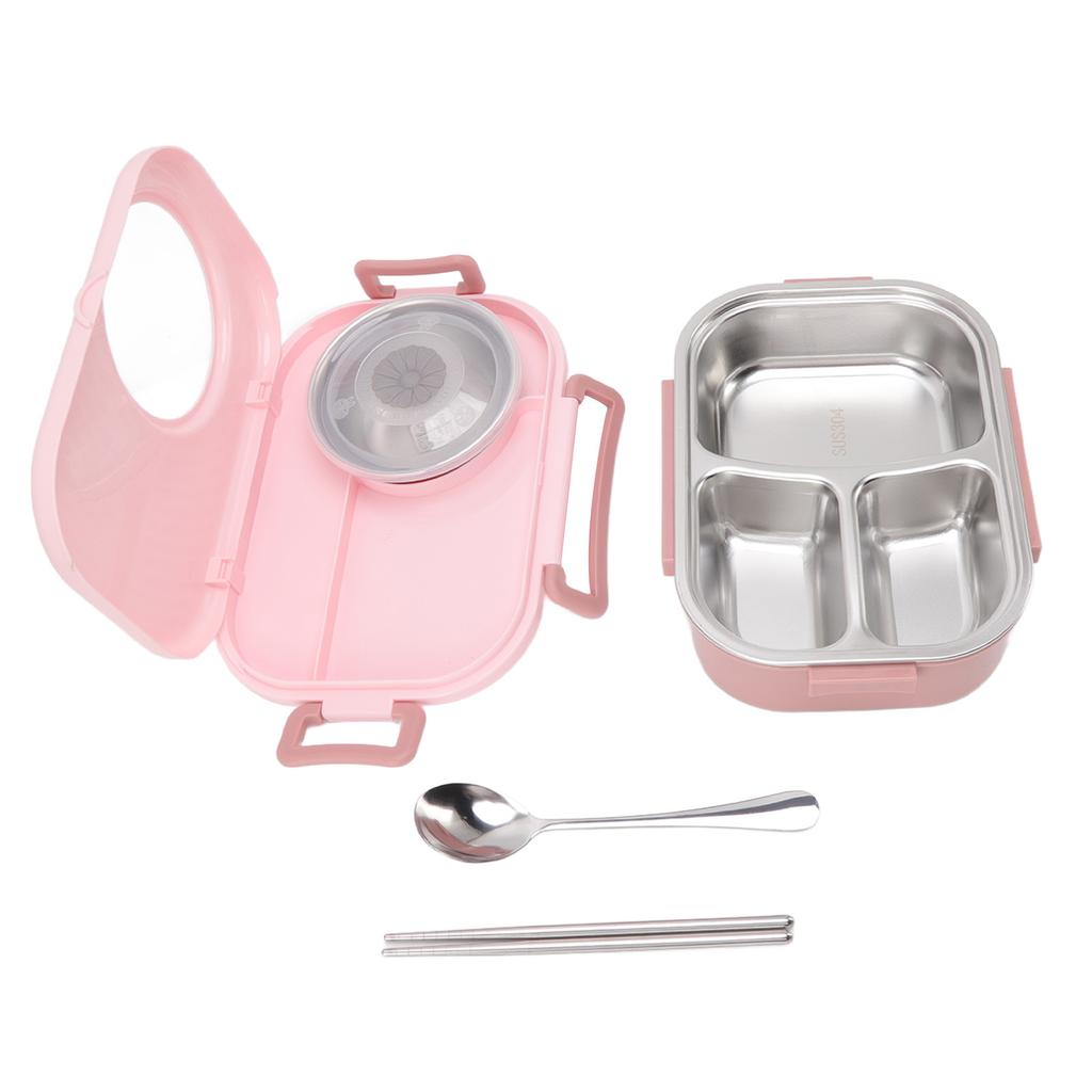 1450ml Bento Lunch Box Stainless Steel Compartment Thermal Bento Box Double Layer Bento Containers for Students