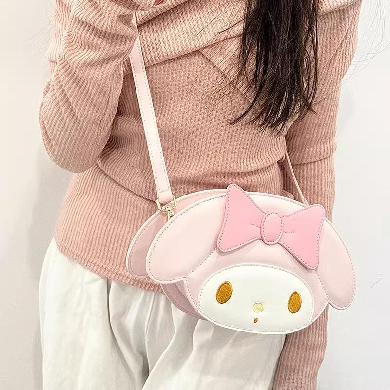 New Sanrio Melodi Polyurethane Shoulder Bag, Crossbody Bag Women's Pink My Melody MM23016-12